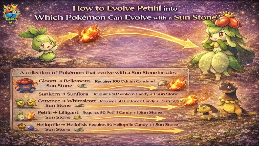 How to Evolve Petilil into Which Pokémon Can Evolve with a Sun Stone