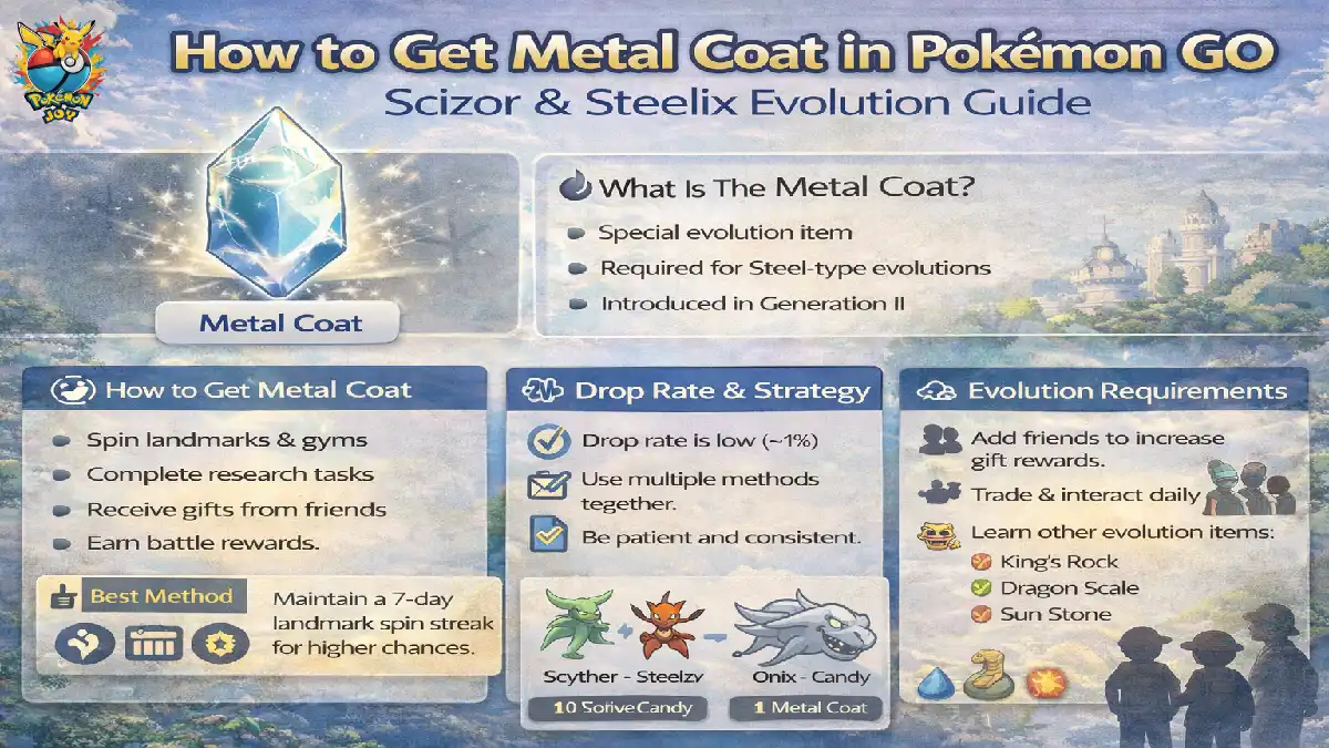 How to Get Metal Coat in Pokemon GO Scizor & Steelix Evolution Guide
