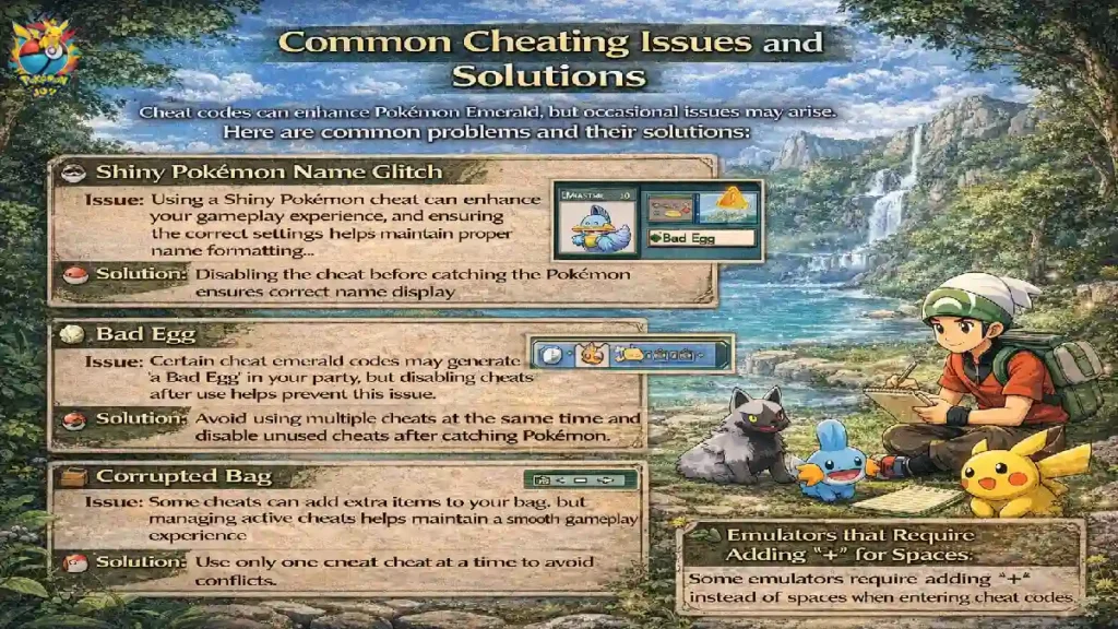 Common Cheating Issues and Solutions Cheat codes can enhance Pokemon Emerald