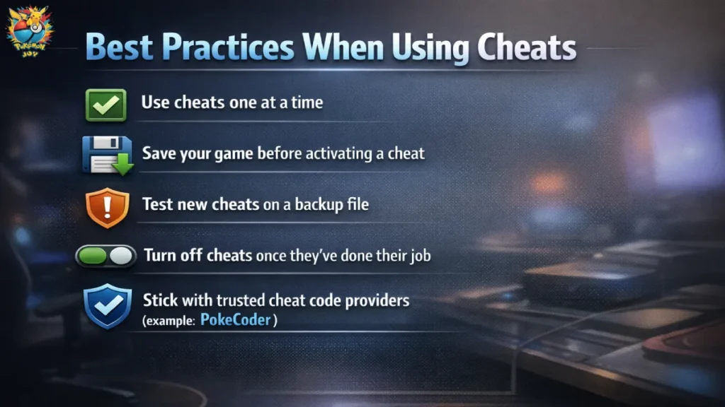 Best Practices When Using Cheats