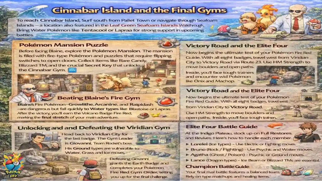 Cinnabar Island and the Final Gyms