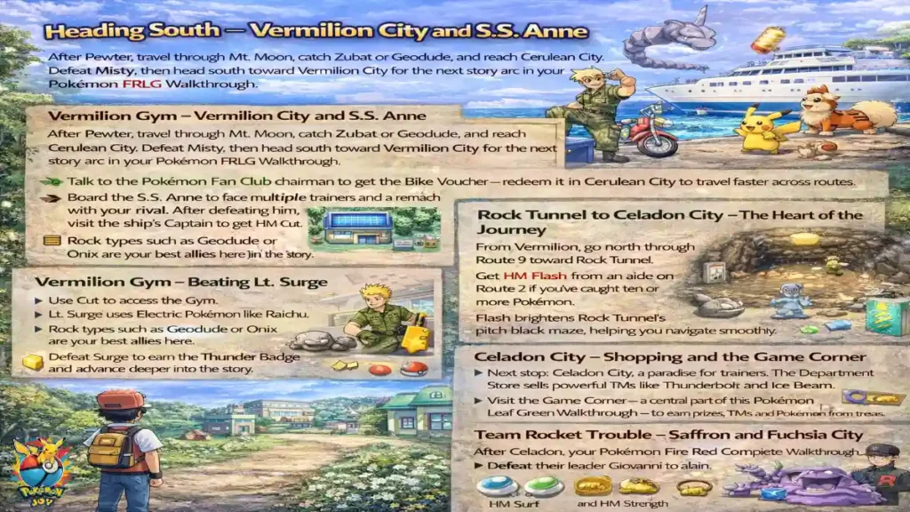 Heading South – Vermilion City and S.S. Anne