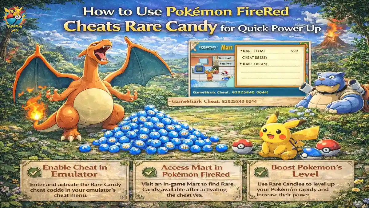 How to Use Pokemon FireRed Cheats Rare Candy for Quick Power Up 1