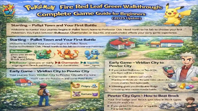 Pokemon Fire Red Leaf Green Walkthrough Complete Game Guide for Beginners 2025 Update