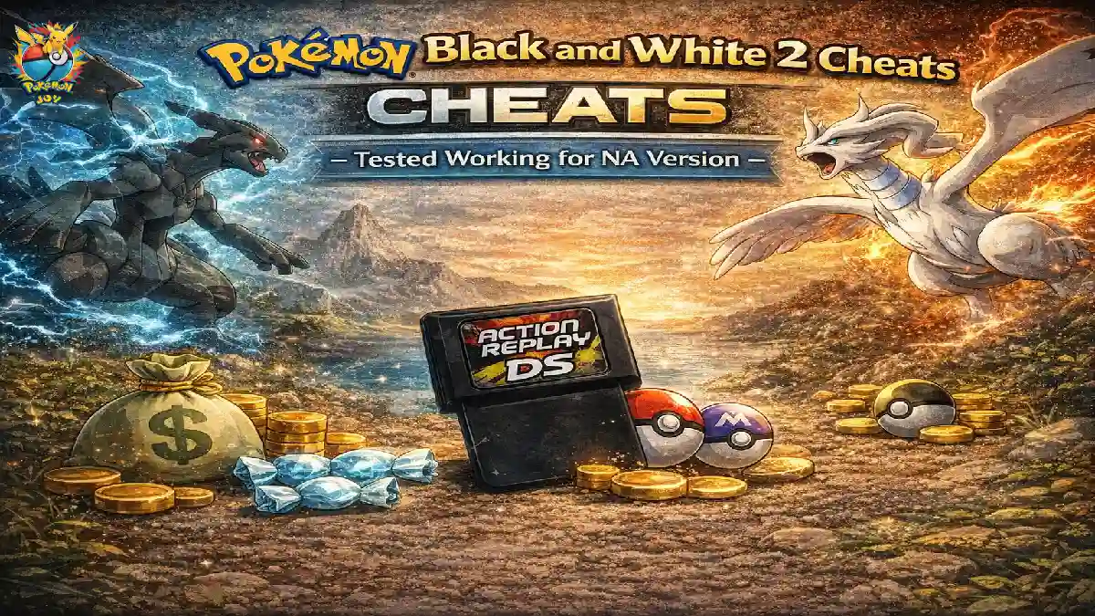 Pokemon Black and White 2 Cheats Action Replay Codes Tested Working for NA Version