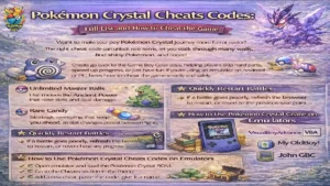 Pokemon Crystal Cheats Codes Full List and How to Cheat the Game