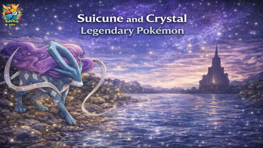 Suicune and Crystal Legendary Pokémon with Pokemon Crystal