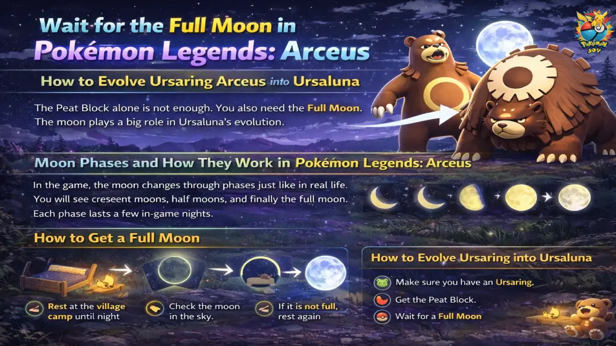 Wait for the Full Moon in Pokemon Legends Arceus