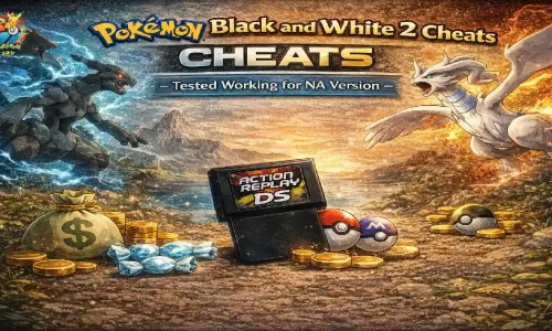 Pokemon Black and White 2 Cheats Action Replay Codes Tested Working for NA Version