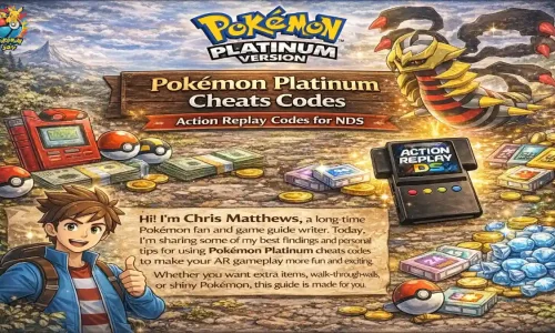 Pokemon Platinum Cheats Codes Action Replay Codes for NDS